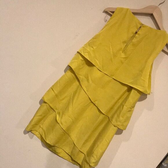 ZARA Basic Yellow Panel Dress - Size Medium - Picture 8 of 8